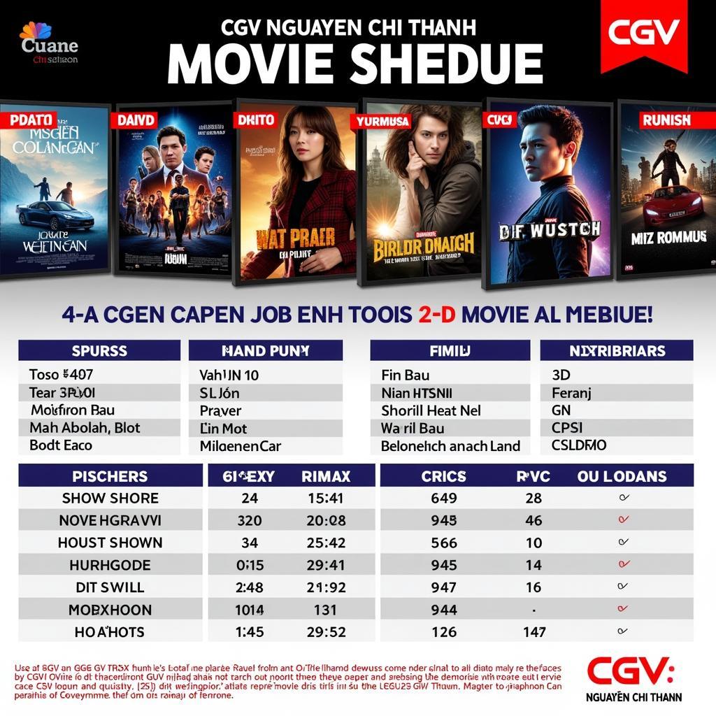 Lịch chiếu phim CGV Nguyễn Chí Thanh hôm nay