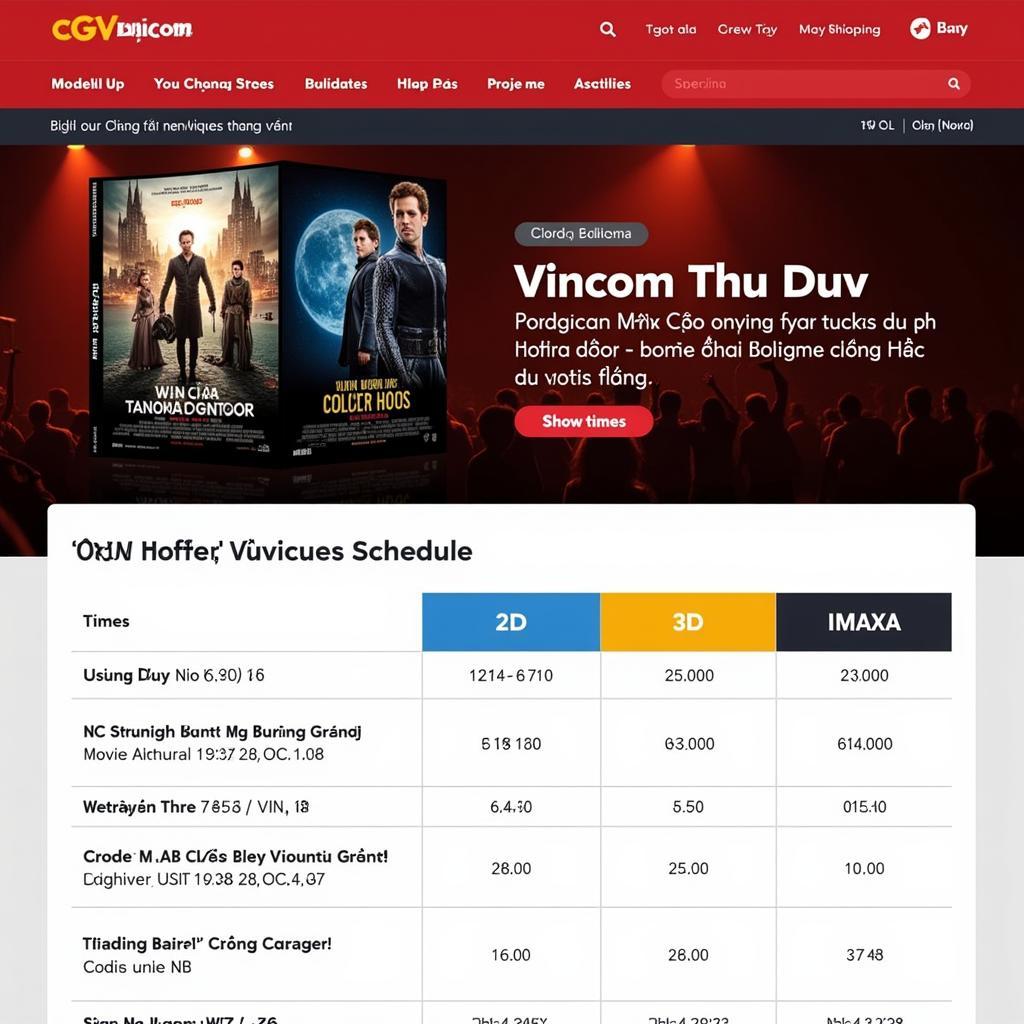 Lịch chiếu phim CGV Vincom Thủ Đức: Thông tin mới nhất