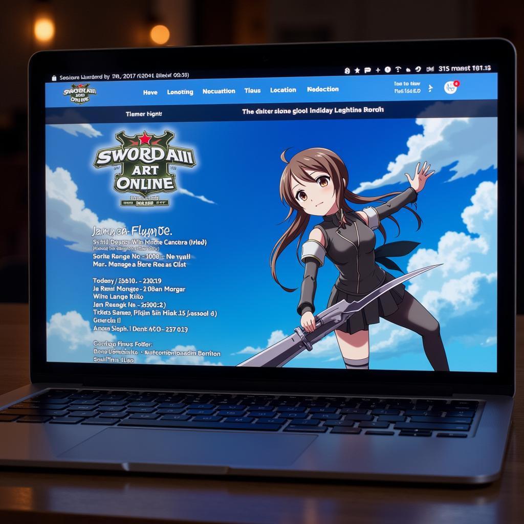 Website cung cấp lịch chiếu phim Sword Art Online Movie