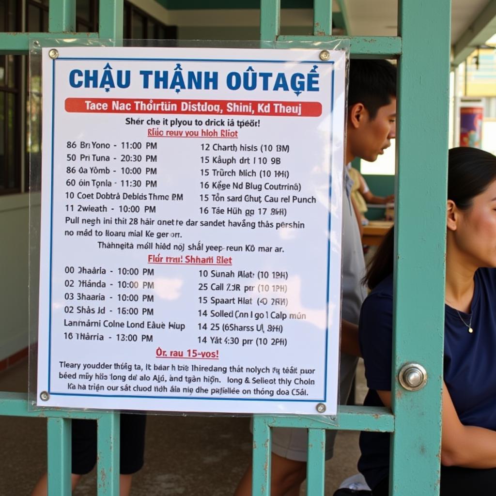 Lịch Cúp Điện Châu Thành Tây Ninh: Thông Tin Mới Nhất