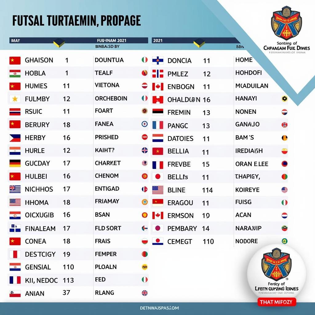 Lịch Futsal Việt Nam các giải đấu 2021