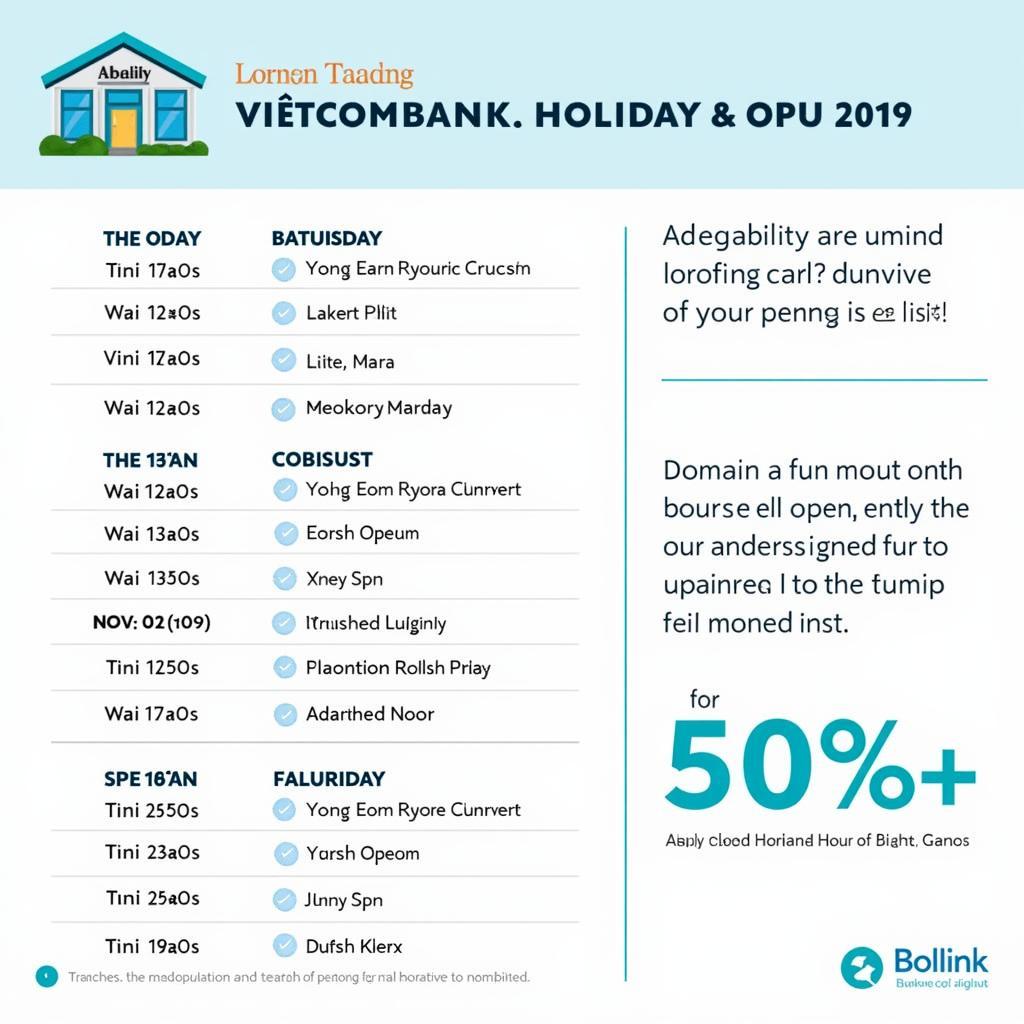 Lịch Làm Việc Ngân Hàng Vietcombank Bình Dương