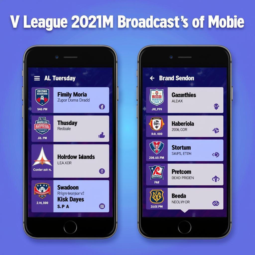 Lịch phát sóng V League 2021 trên ứng dụng di động