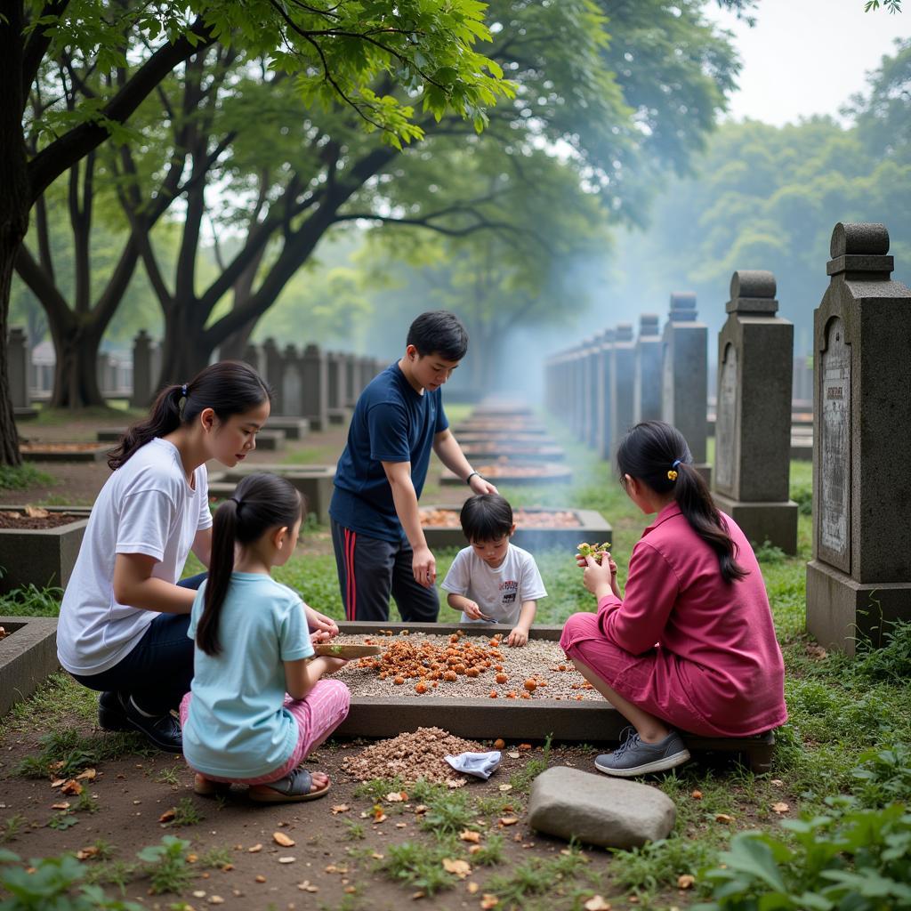 Tảo mộ vào dịp Thanh Minh 2021