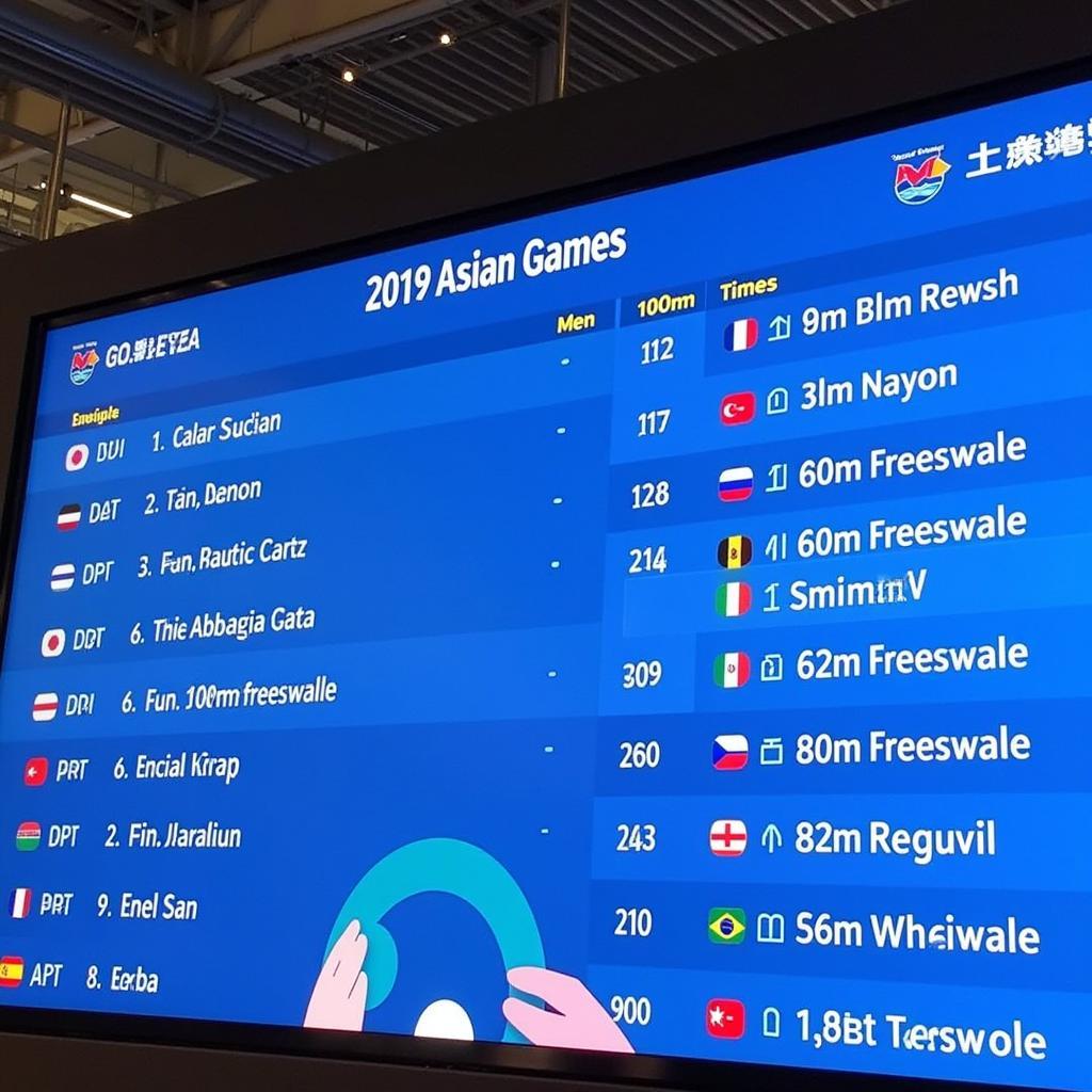 Lịch thi đấu bơi lội Asiad 2019