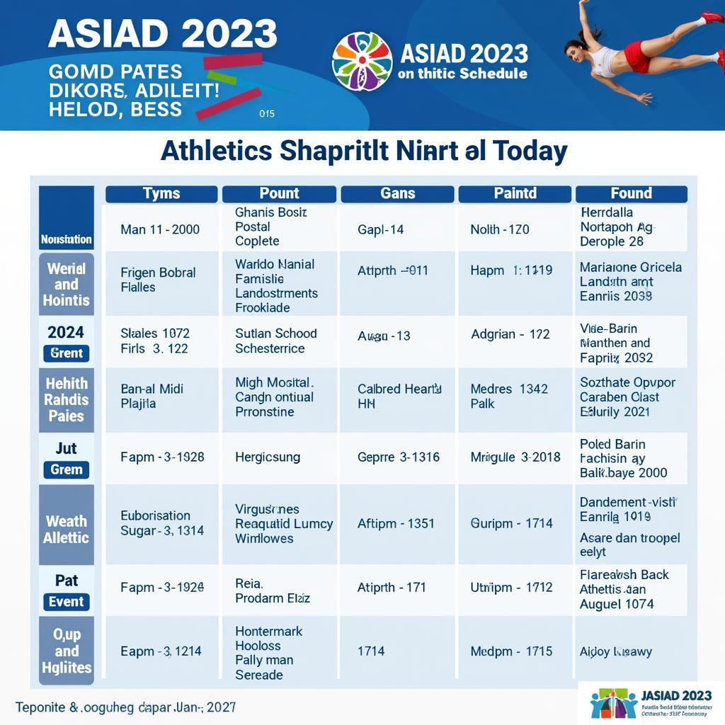 Lịch thi đấu Asiad 2023 hôm nay: Điền kinh