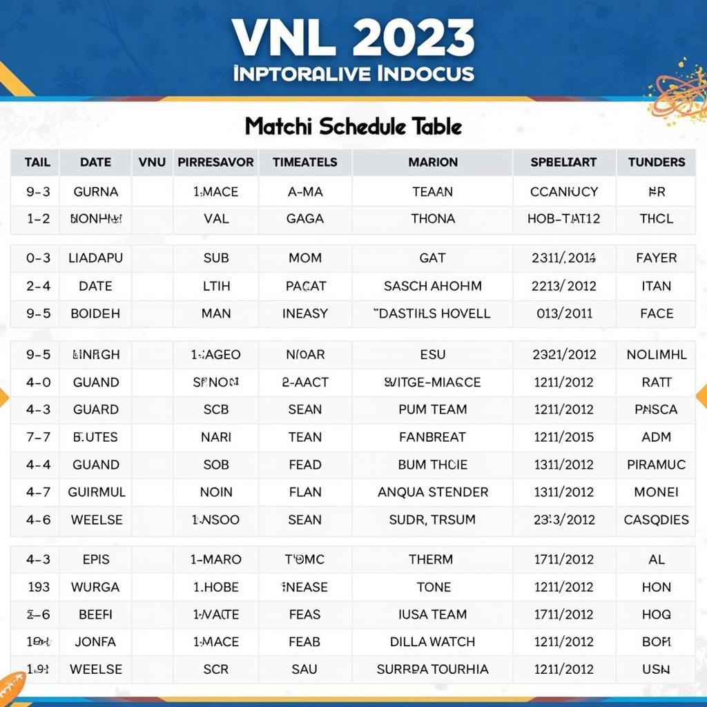 Lịch thi đấu bóng chuyền VNL 2023 chi tiết