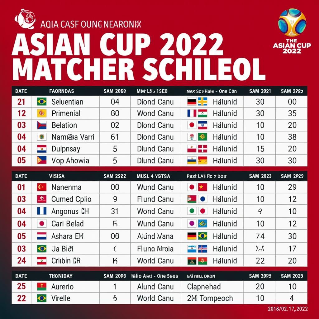 Lịch Thi Đấu Bóng Đá Asian Cup 2022: Thông Tin Chi Tiết