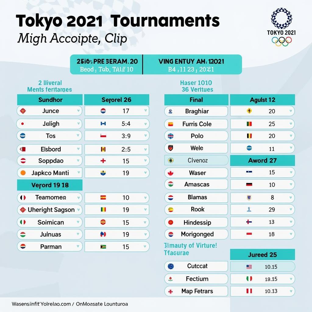 Lịch thi đấu bóng đá nam Olympic Tokyo 2021