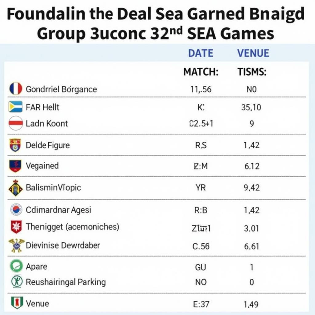 Lịch thi đấu bóng đá nữ Seagame 32 vòng bảng