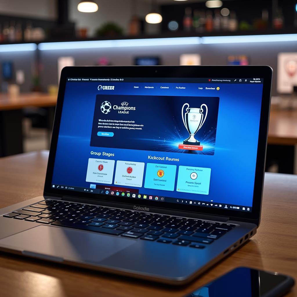 Lịch thi đấu Champions League trên website