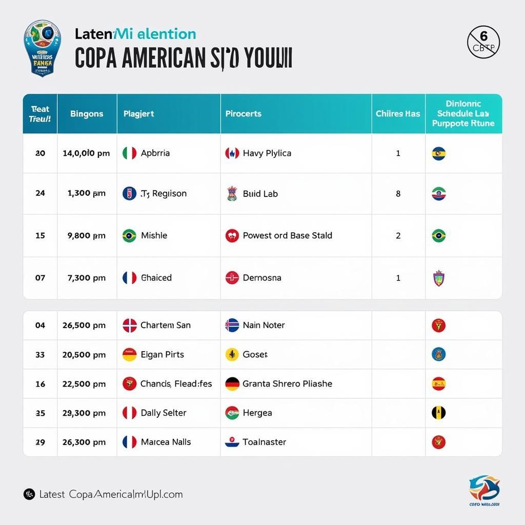 Lịch thi đấu Copa America mới nhất