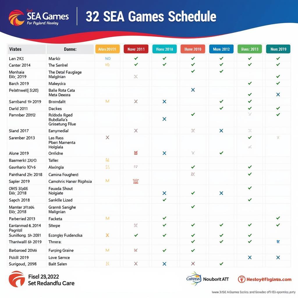 Lịch thi đấu điền kinh Sea Games 32