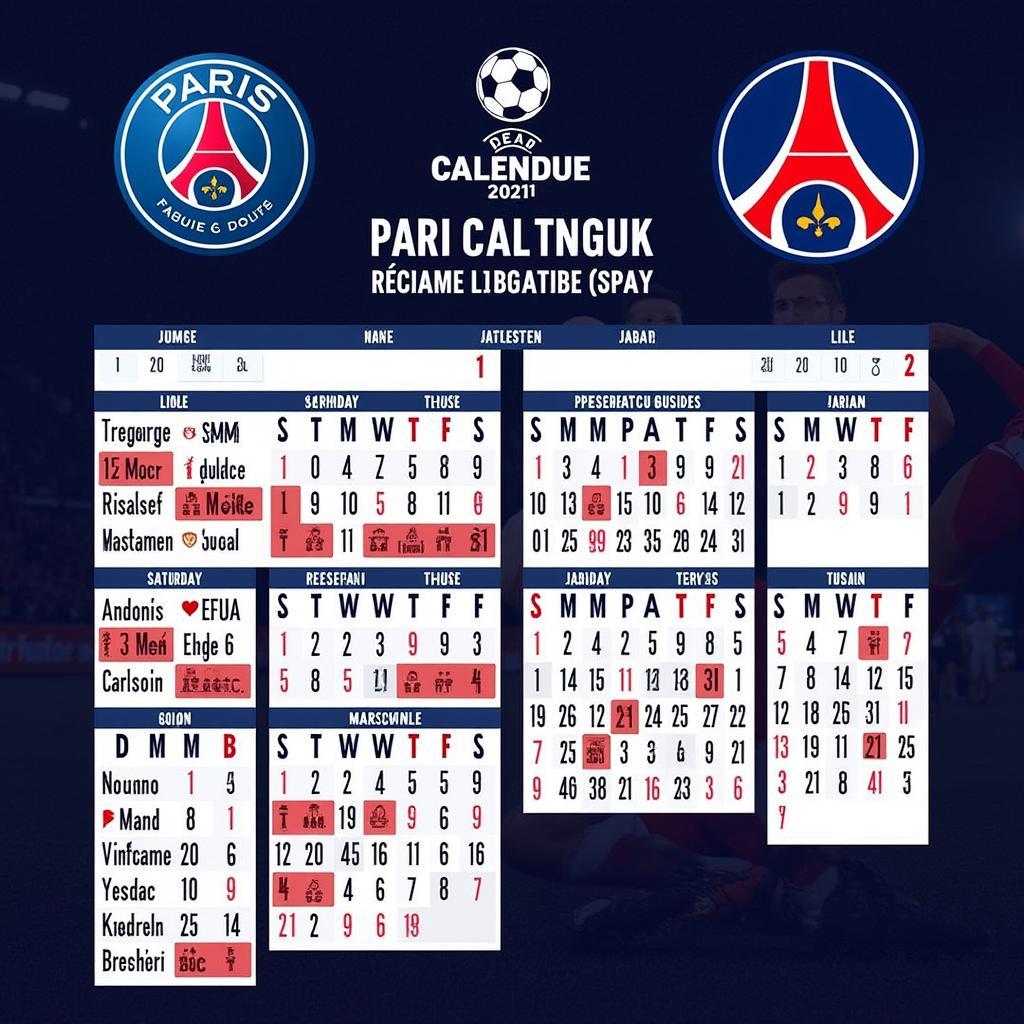 Lịch thi đấu PSG Ligue 1 2021