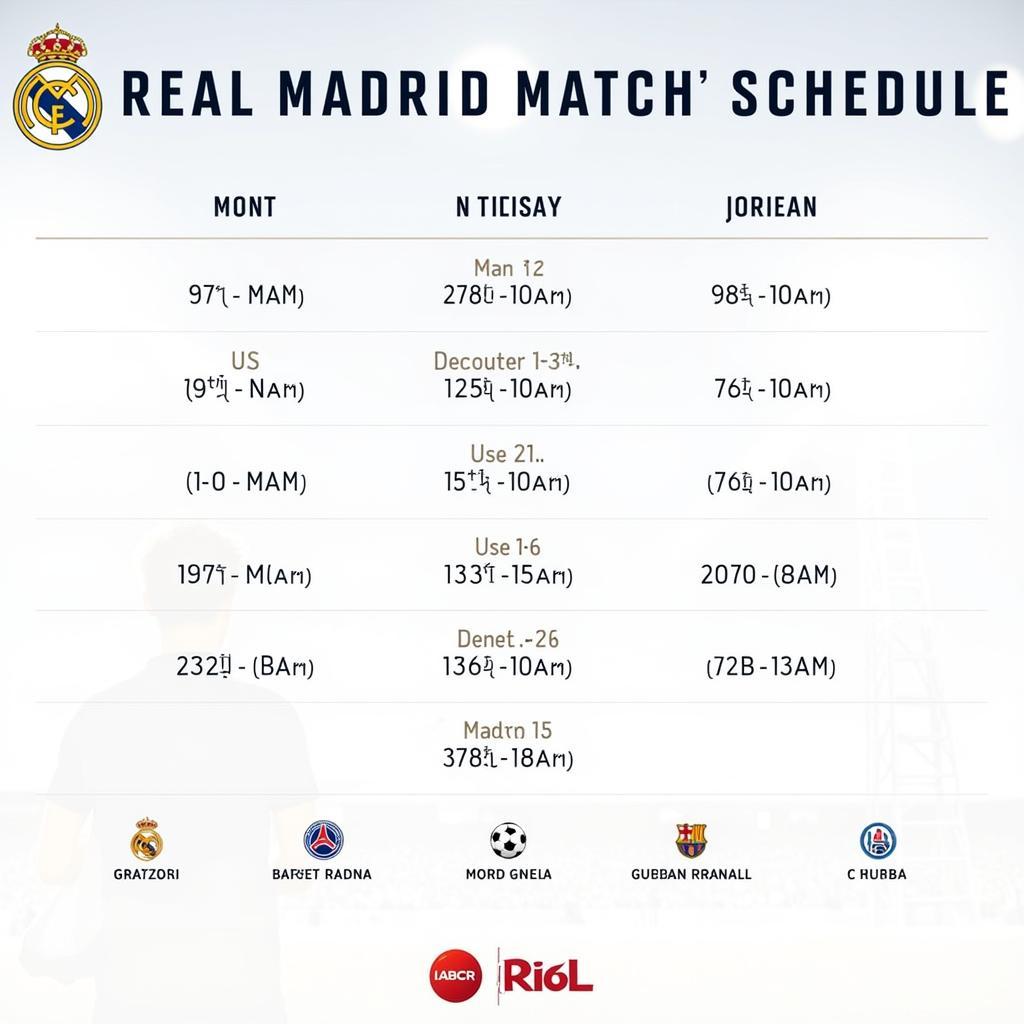 Lịch Đá Real Madrid: Thông Tin Chính Xác và Cập Nhật Nhất