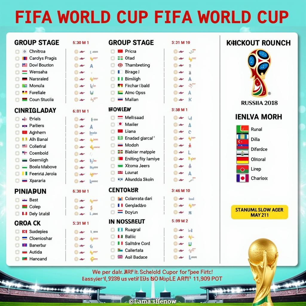 Lịch thi đấu trận đấu quốc tế FIFA World Cup