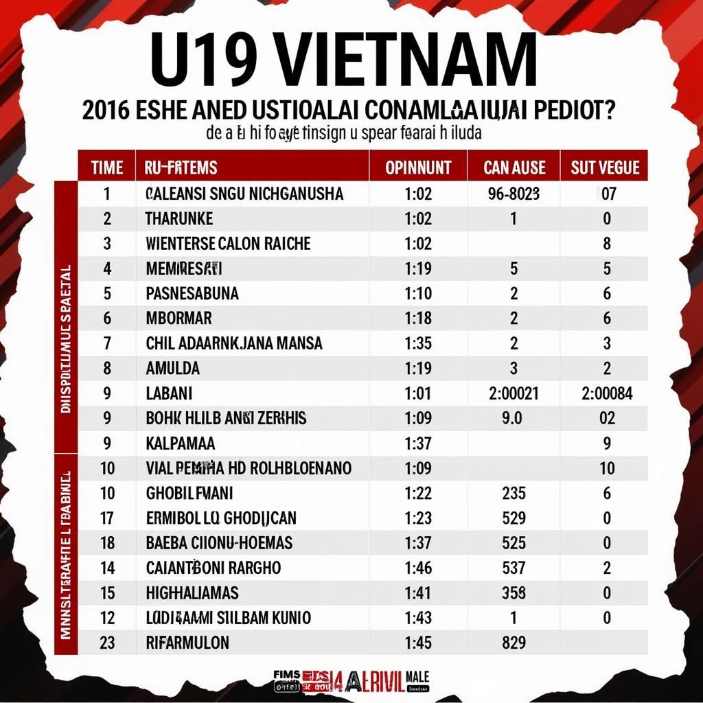 Lịch Thi Đấu Của U19 Việt Nam