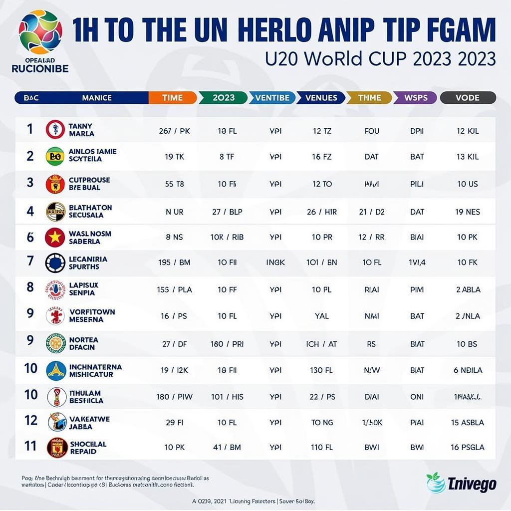 Lịch thi đấu U20 World Cup 2023 chi tiết