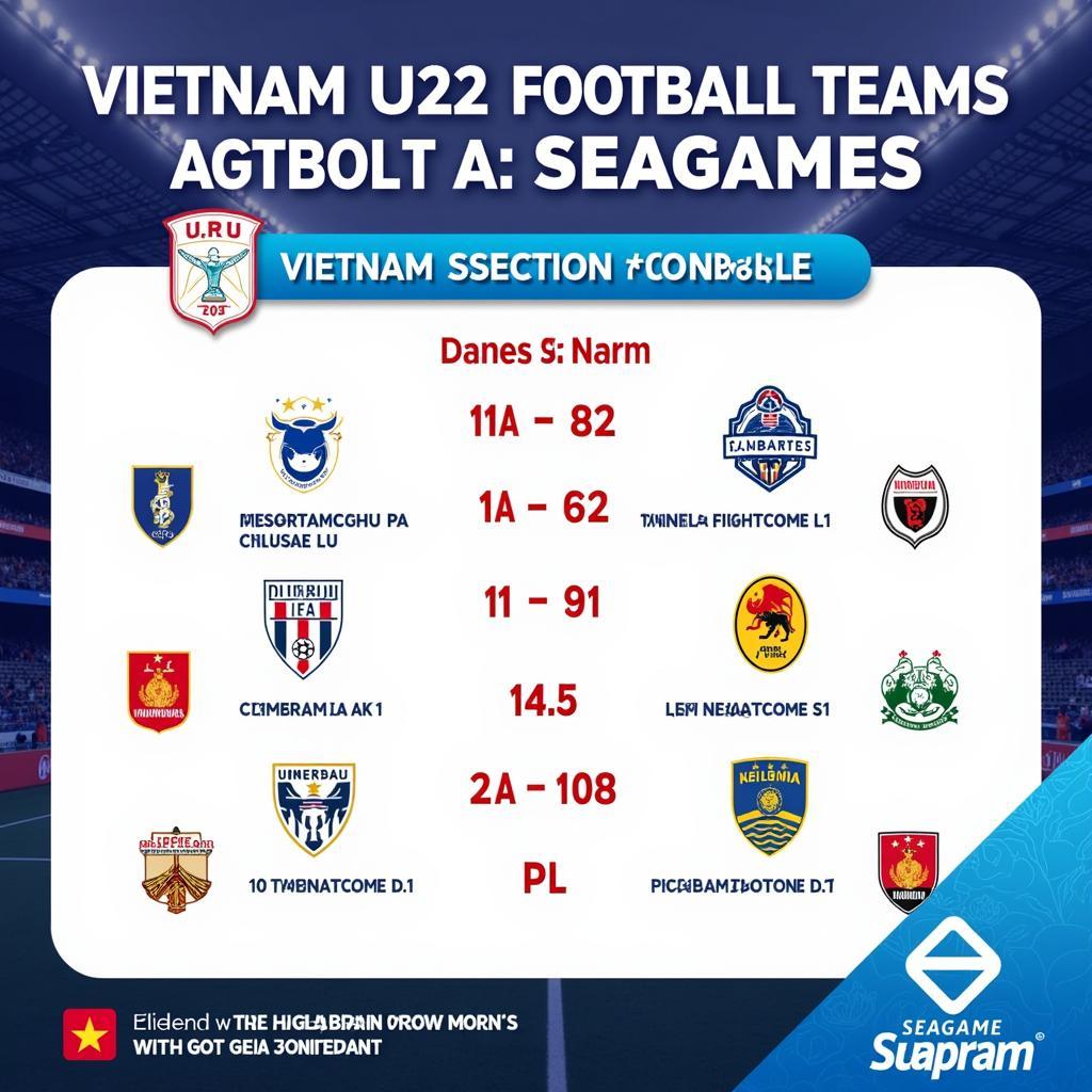 Lịch thi đấu U22 Việt Nam tại Seagame