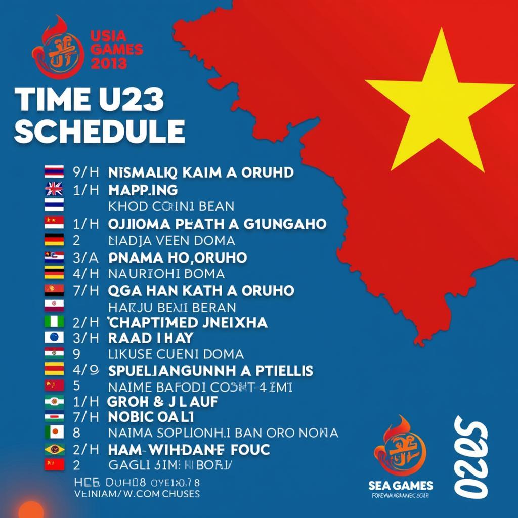 Lịch thi đấu U23 Việt Nam tại SEA Games