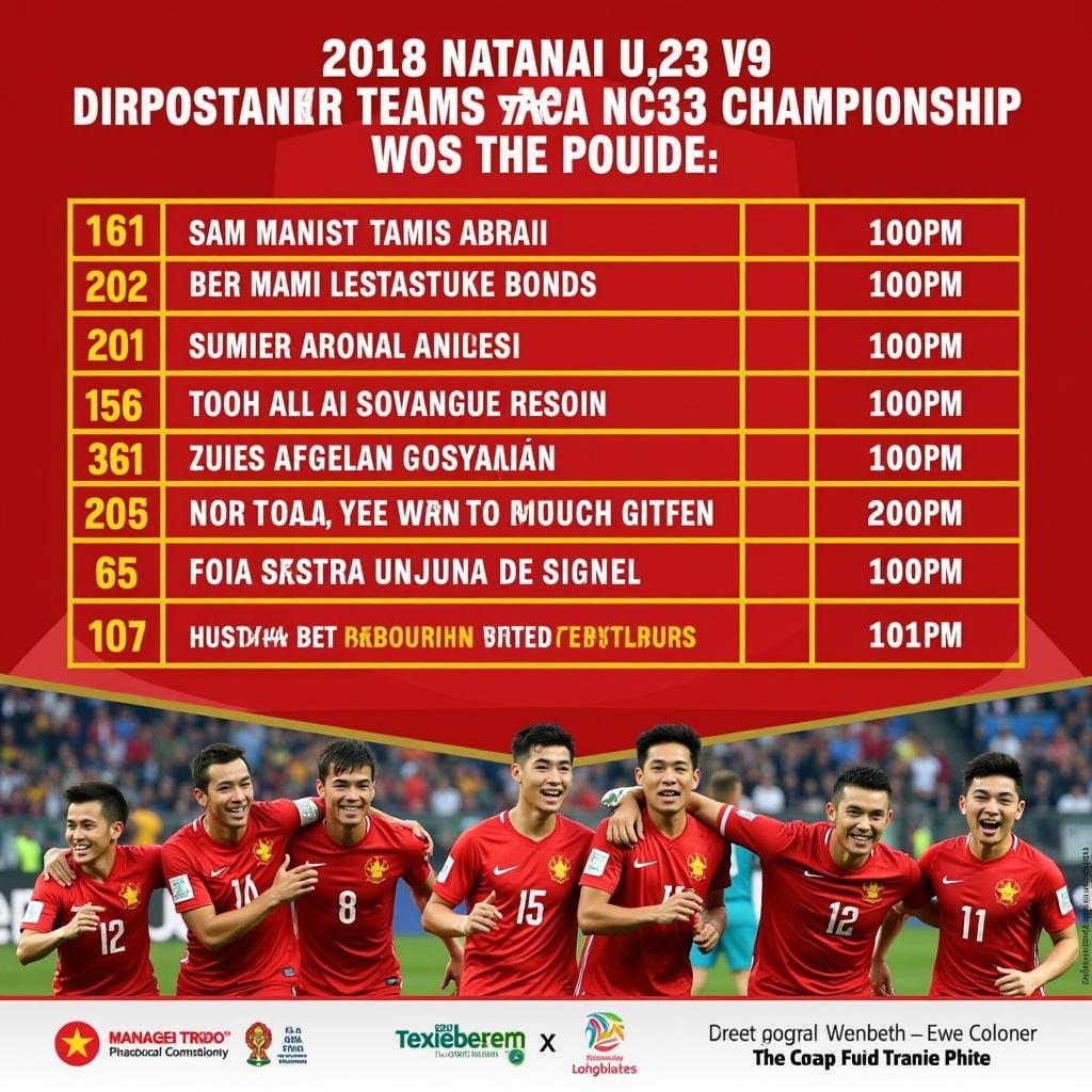 Lịch thi đấu U23 Việt Nam tại VCK U23 Châu Á 2018