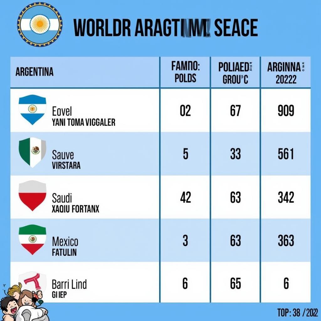 Lịch thi đấu vòng bảng World Cup 2022 Argentina