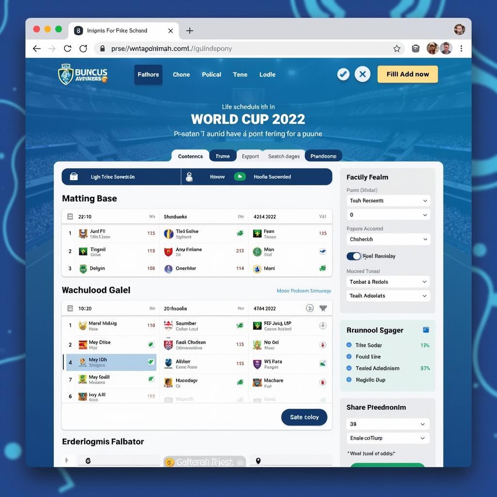 Lịch trực tiếp World Cup 2022 trên website