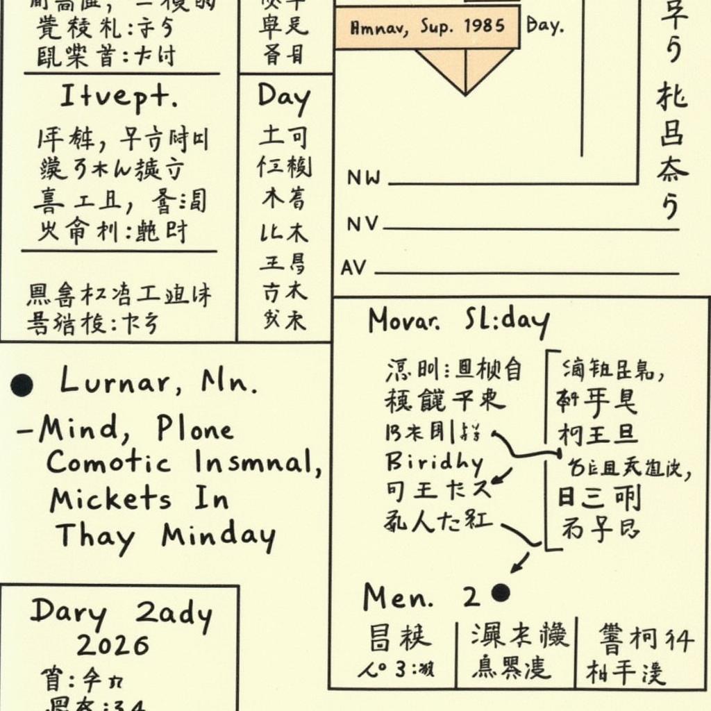 Hướng dẫn sử dụng lịch vạn niên 1985