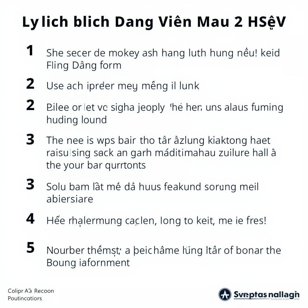 Lưu Ý Quan Trọng Khi Điền Lý Lịch Đảng Viên Mẫu 2 HSĐV