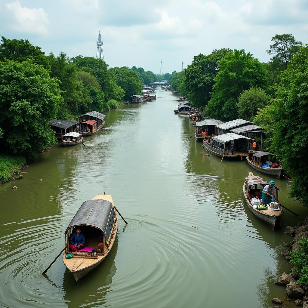 Miền Tây sông nước với những kênh rạch chằng chịt và cuộc sống bình dị của người dân địa phương.