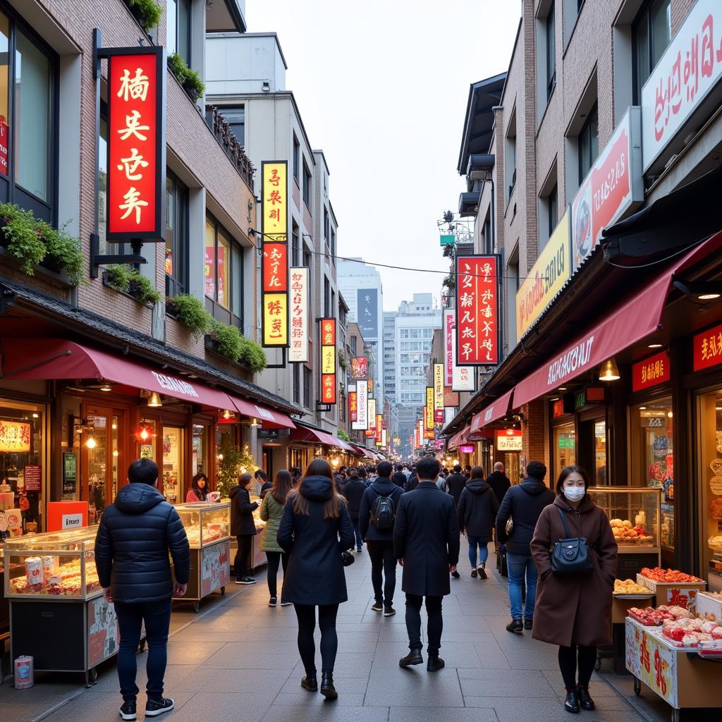 Mua sắm tại khu Myeongdong Seoul