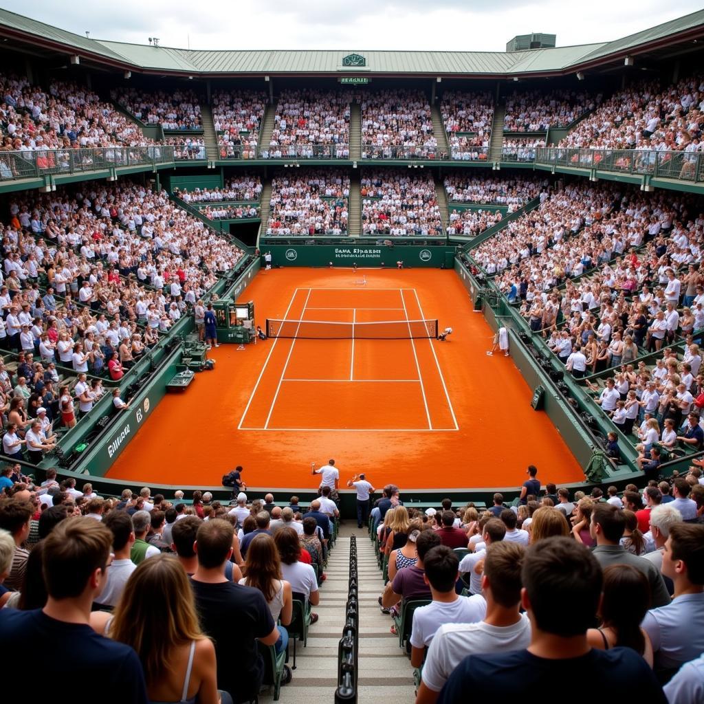 Người hâm mộ theo dõi Roland Garros