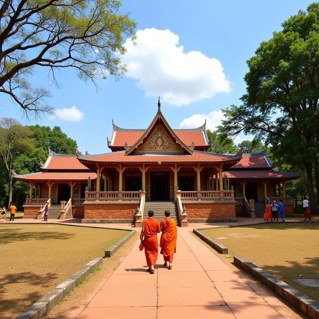 Tham quan Chùa That Ing Hang Savanakhet, một địa điểm du lịch tâm linh nổi tiếng