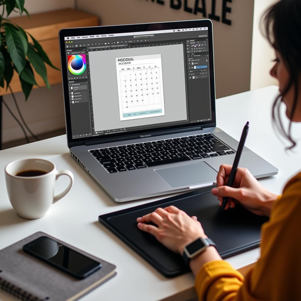 Thiết kế mockup lịch để bàn với Photoshop