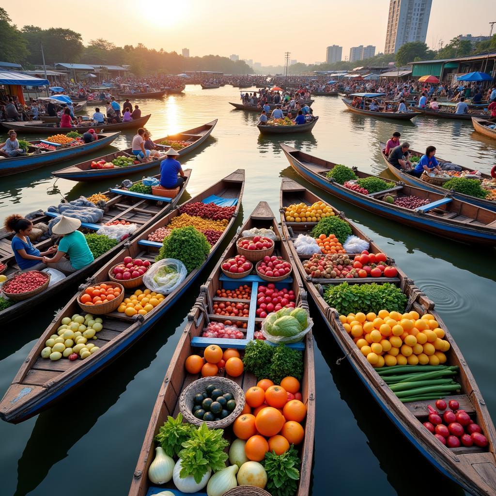 Chợ Nổi Long Xuyên An Giang