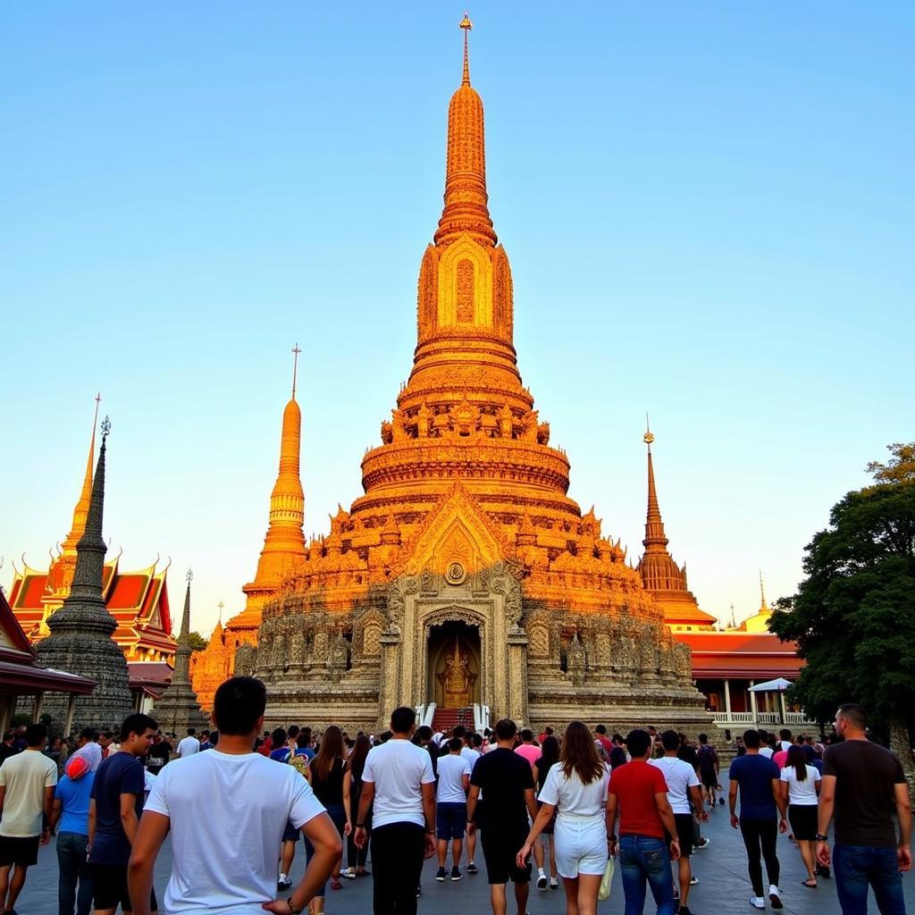 Chùa Wat Arun lung linh trong nắng chiều cùng Vietravel