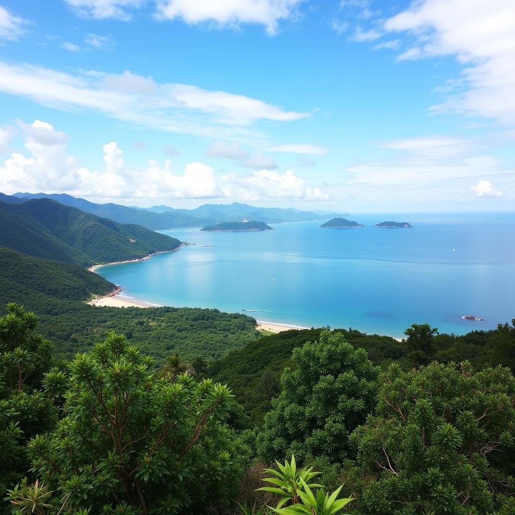 Khung cảnh hùng vĩ tại Vũng Chùa - Đảo Yến.