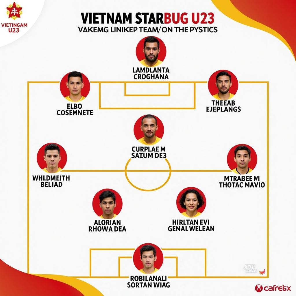 Đội hình ra sân dự kiến của U23 Việt Nam