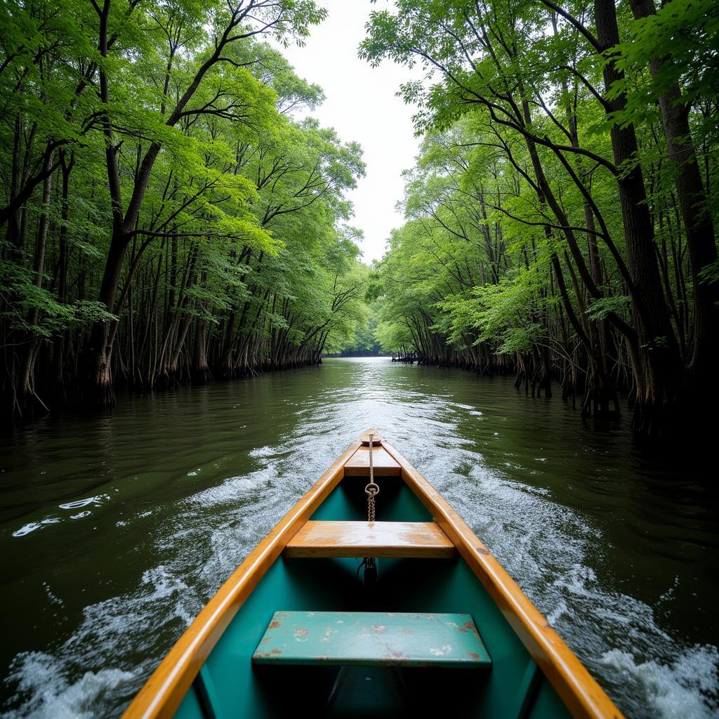 Đường đi đến Vàm Sát bằng đường thủy