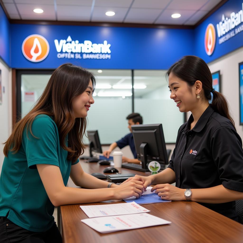 Giao dịch tại quầy giao dịch VietinBank