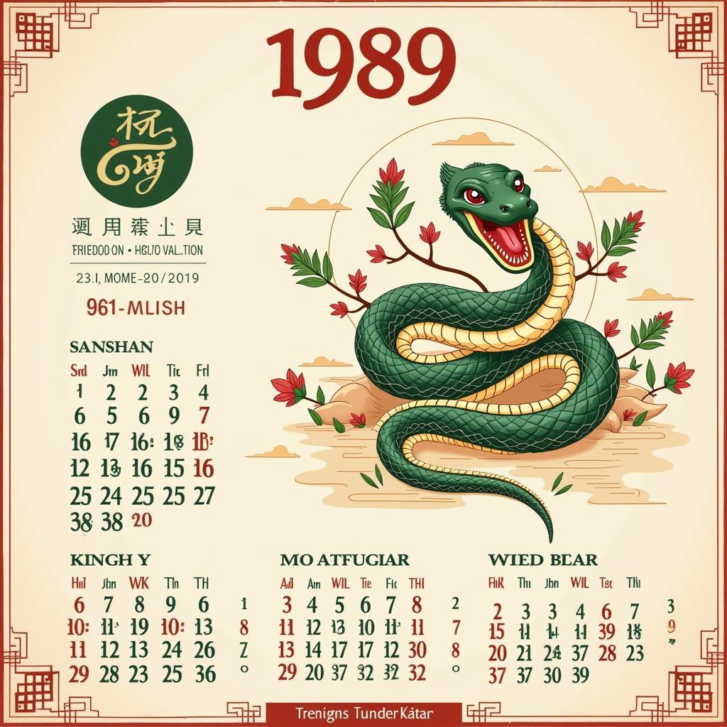 Lịch Âm 1989: Tra Cứu Chi Tiết và Ý Nghĩa