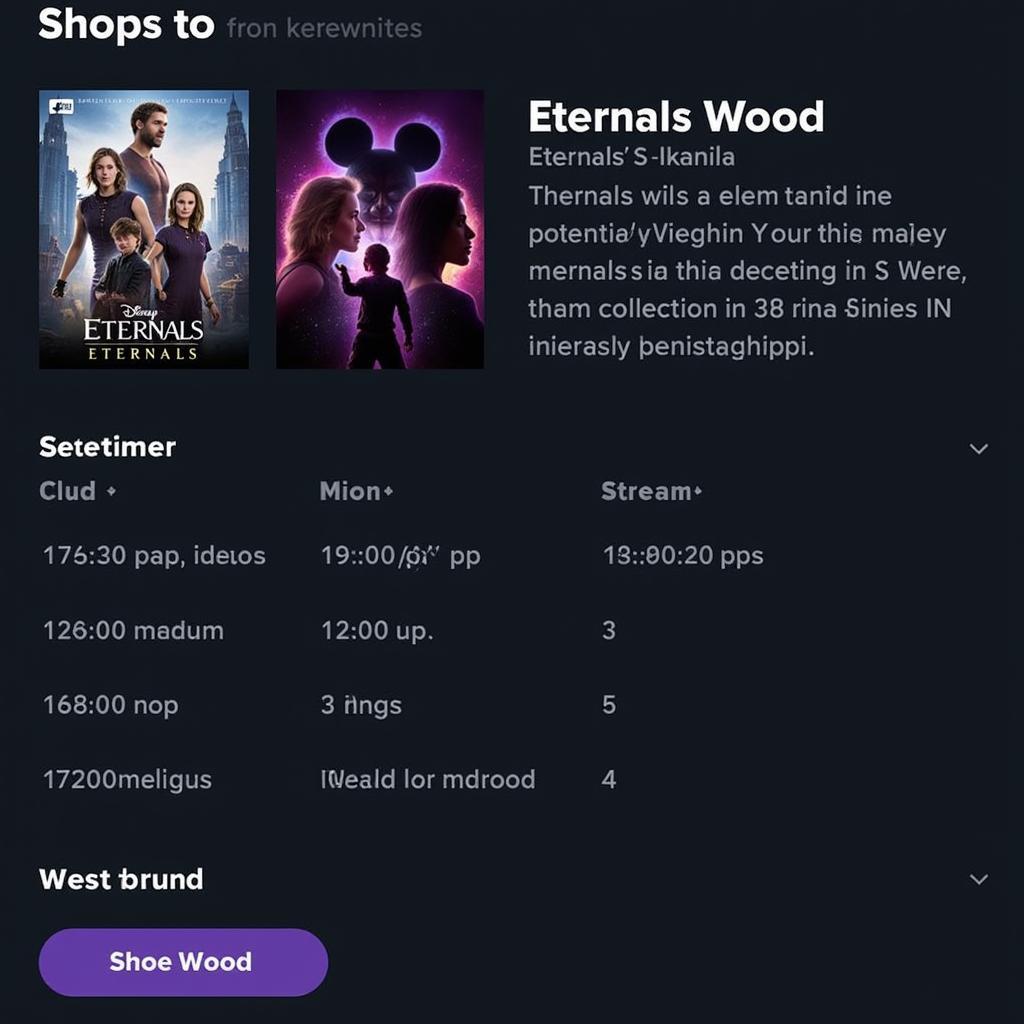 Lịch chiếu Eternals trên Disney+