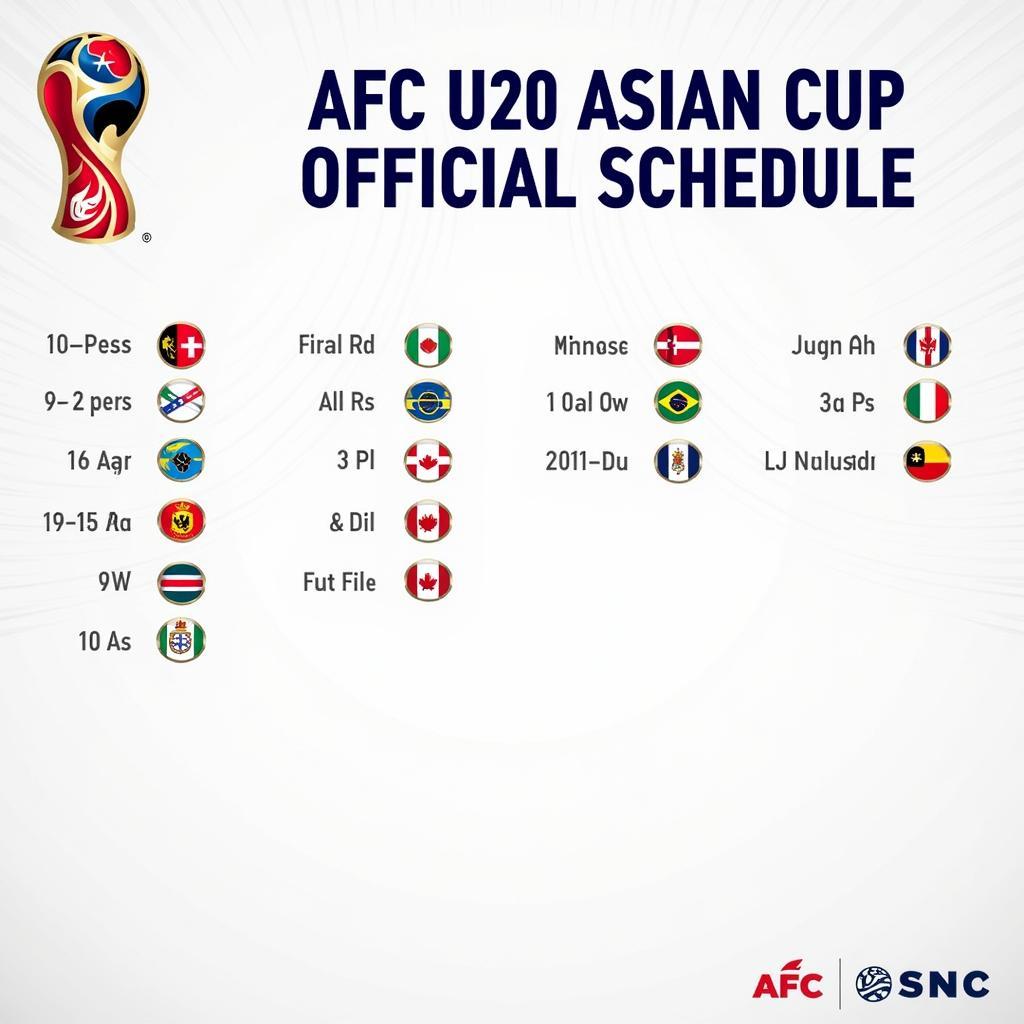 Lịch AFC U20 Asian Cup 2023: Thông tin chi tiết và cập nhật mới nhất