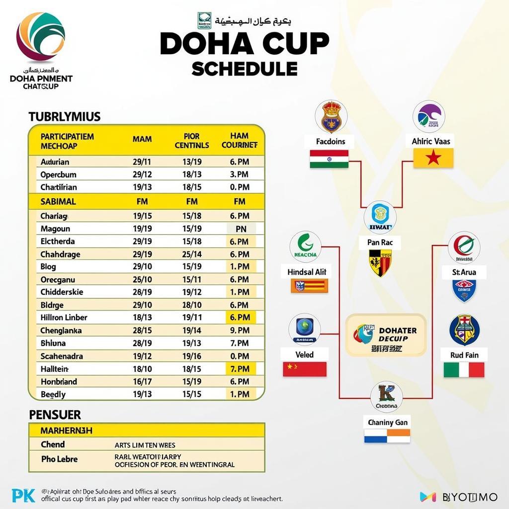 Lịch Doha Cup: Cẩm nang chi tiết cho người hâm mộ