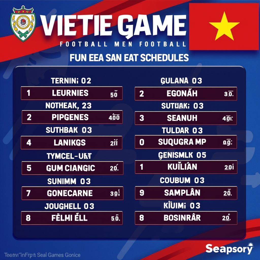 Lịch thi đấu Sea Games bóng đá nam Việt Nam