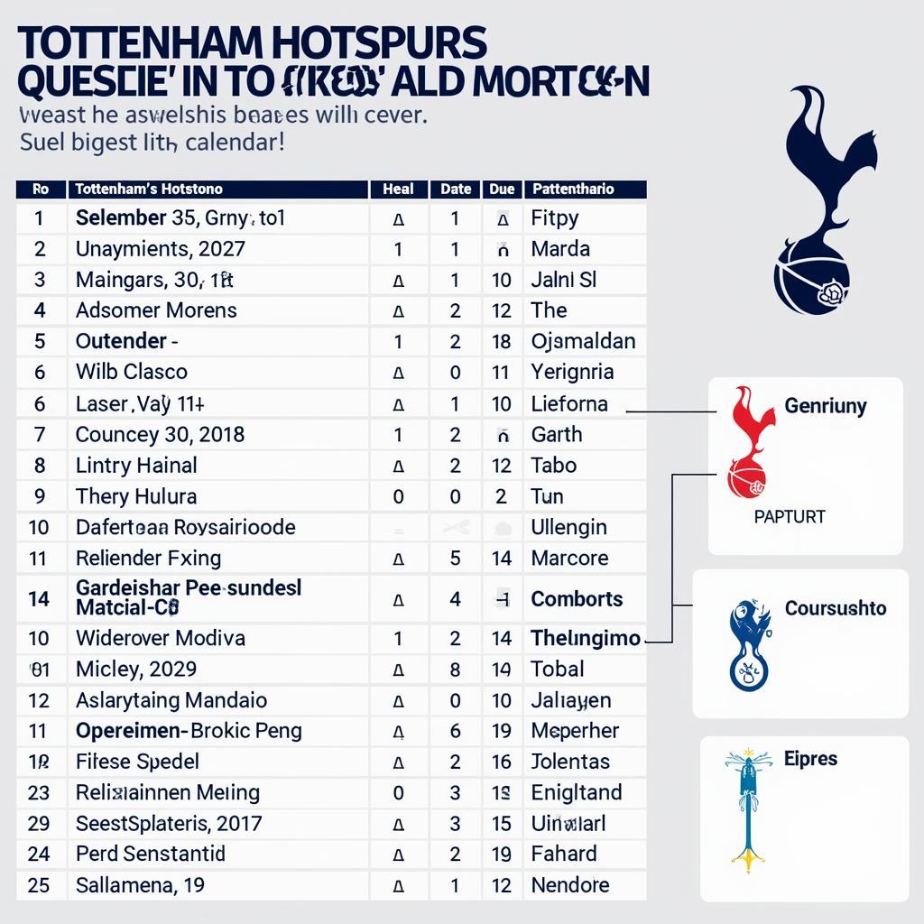 Lịch Thi Đấu Của Tottenham: Thông Tin Mới Nhất Và Chi Tiết