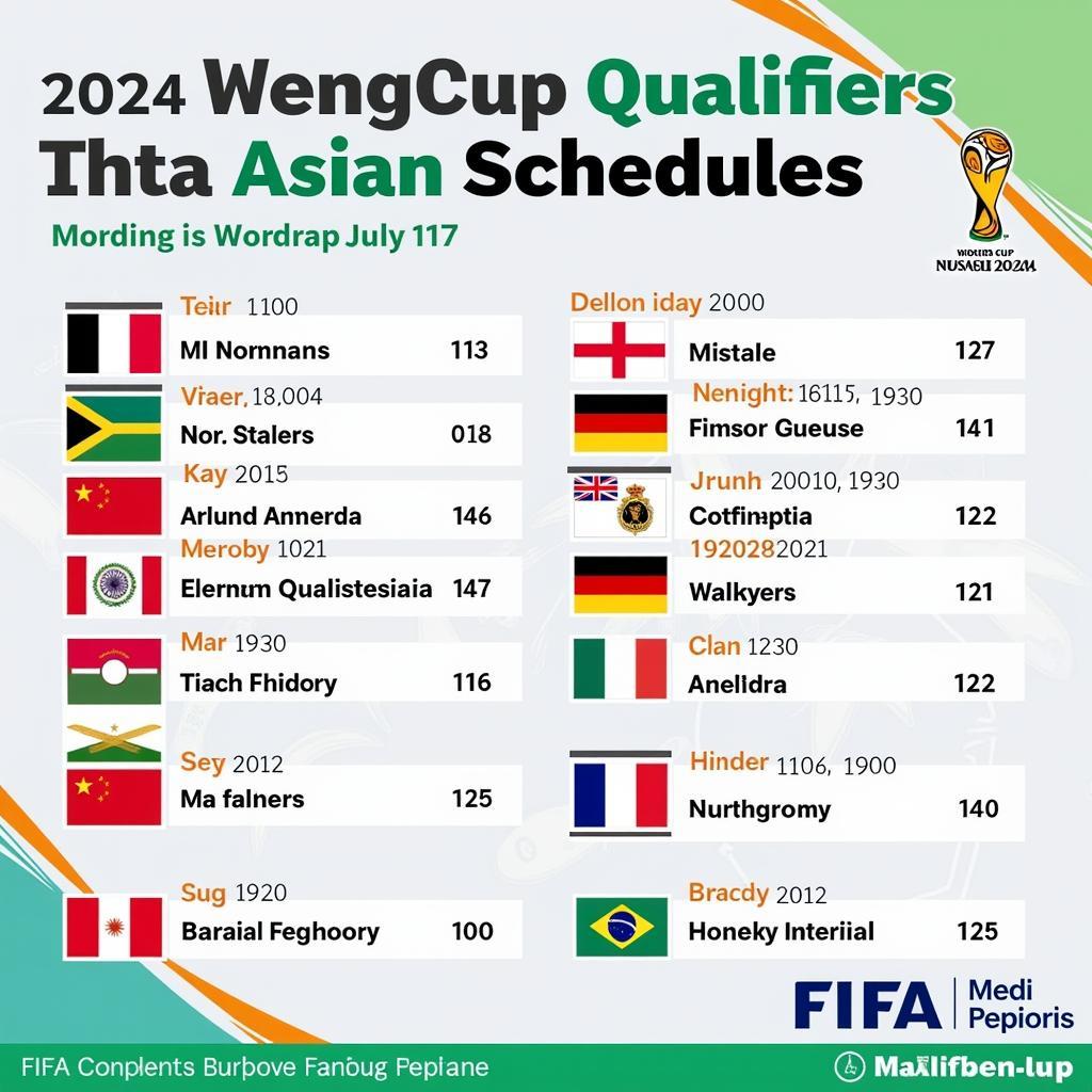 Lịch Thi Đấu Vòng Loại World Cup 2024: Thông Tin Mới Nhất