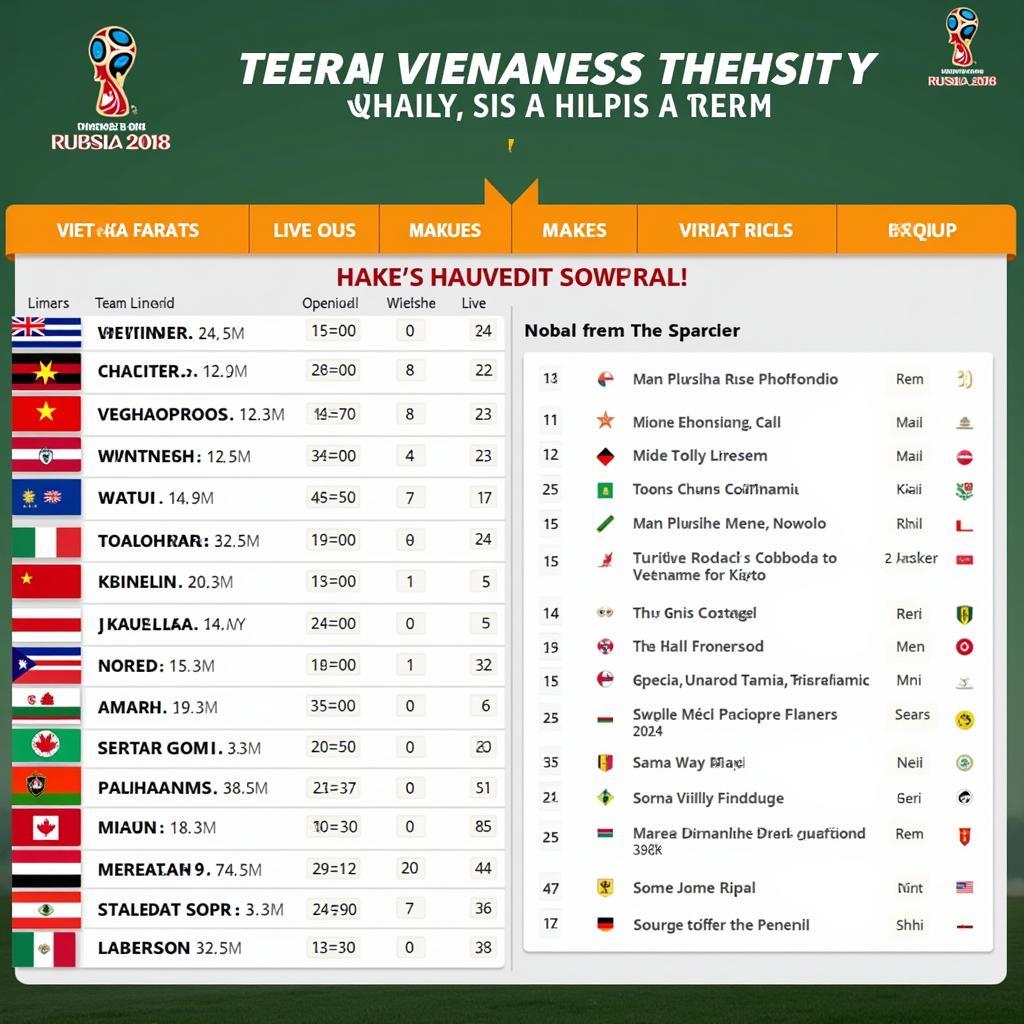 Lịch Thi Đấu Vòng Loại World Cup Việt Nam