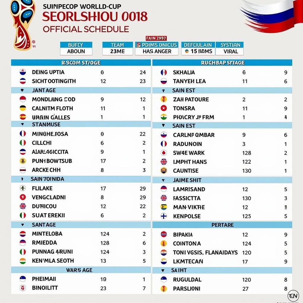 Lịch Bóng Đá World Cup Năm 2018: Hồi Ức Về Một Kỳ World Cup Đầy Cảm Xúc