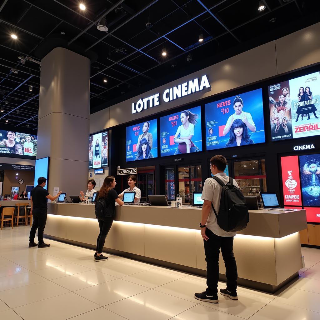 Khu vực bán vé Lotte Cinema Biên Hòa Amata